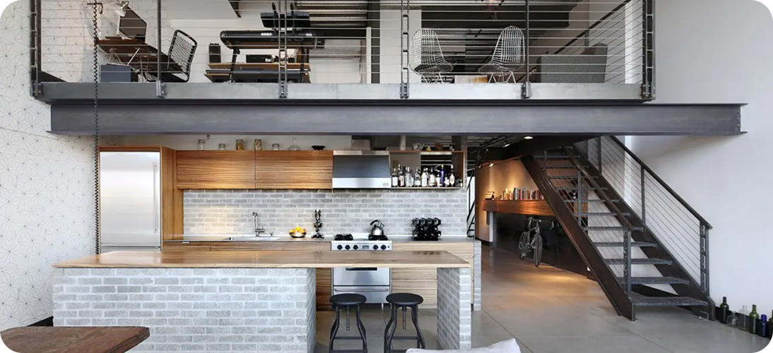 Loft space interior